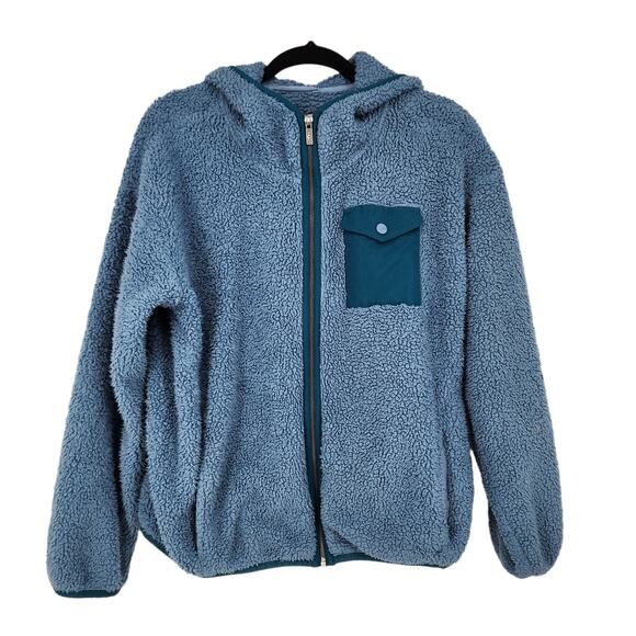 UGG Jackets & Blazers - UGG Women’s Blue Bell Kadence Fleece Zipper Sherpa Hoodie Jacket Size Small